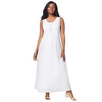 Jessica London Women's Plus Size Denim Maxi Dress