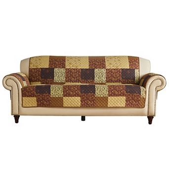 Brylanehome Printed Faux Patchwork Sofa Protector