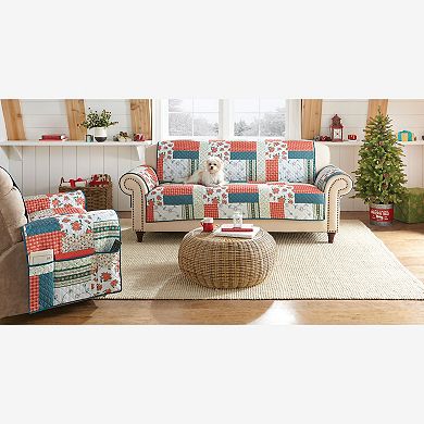 Brylanehome Printed Faux Patchwork Sofa Protector