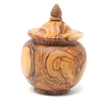 Olive Wood Acorn Sugar Bowl, Large
