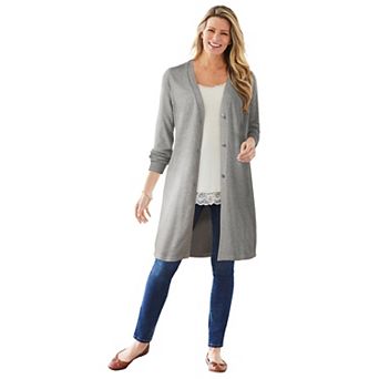 Woman Within Plus Size Perfect Cotton Duster