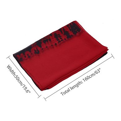 Women's Long Chiffon Lightweight Gradient Color Scarf