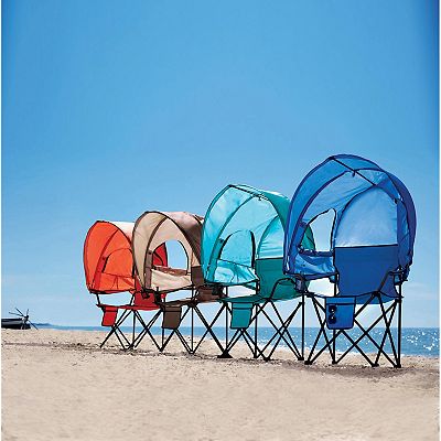BrylaneHome Oversized Camp Chair With Canopy