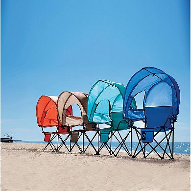 BrylaneHome Oversized Camp Chair With Canopy