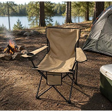 BrylaneHome Oversized Camp Chair With Canopy