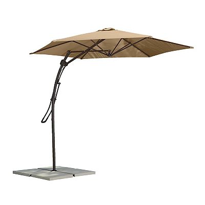 easy up patio umbrella MASTERCANOPY 7.5FT 6Ribs with 32 Solar LED Lights, Outdoor Market Umbrella with Tilt & Crank, UV Protection & Fade Resistant Fabric, Set-Up for Garden, Deck, Pool (Khaki) The 7.5 Foot canopy is supported by 6 steel ribs and stands on a durable steel frame to provide enough shade for 34 45 Degree Tiltable Outdoor Sunshade