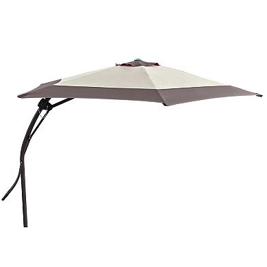 BrylaneHome 9' Easy Up Cantilever Umbrella