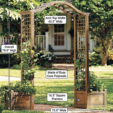 Brylanehome Resin Garden Arch Trellis