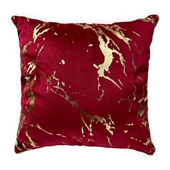 Popular Home Metallic Marble Throw Pillow