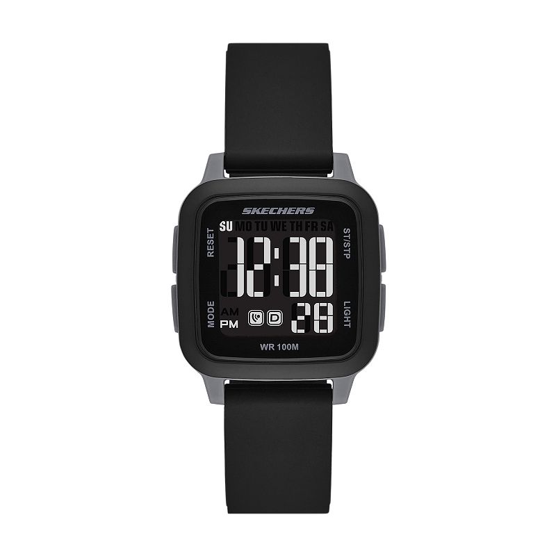 Skechers Women's Holmby Pink Digital Watch, Size: 34 mm, Black
