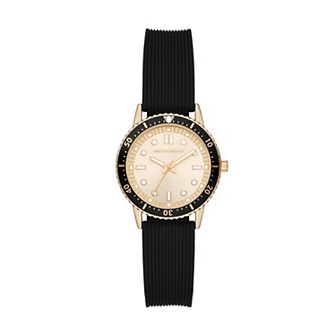 Skechers Women's Carolwood Black Silicone Watch
