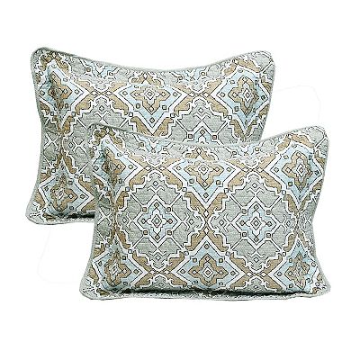 Serenta Diego Medallion Print 5-Piece Quilt Set with Throw Pillows