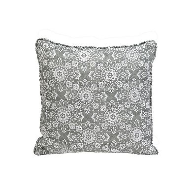 Serenta Legacy Floral Medallion Printed 5-Piece Quilt Set with Throw Pillows