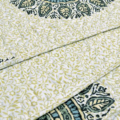 Serenta Encore Medallion Print 5-Piece Quilt Set with Throw Pillows