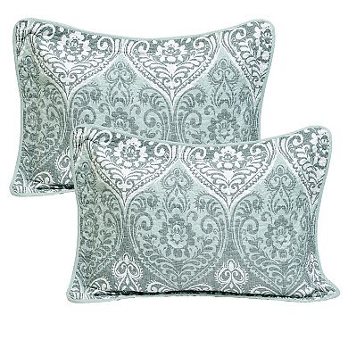 Serenta Kingston Damask Print 5-Piece Quilt Set with Throw Pillows