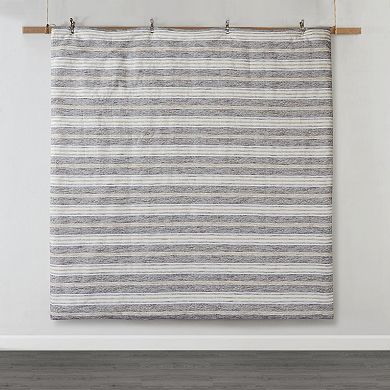 Madison Park Signature Oasis Oversized Chenille Jacquard Striped Comforter Set with Euro Shams and Throw Pillows