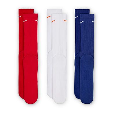 Women's Nike 3-Pack Everyday Plus Cushioned Training Crew Socks