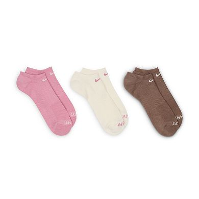 Women's Nike 3-Pack Everyday Plus Cushion Training No-Show Socks