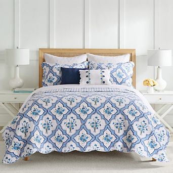 Draper James Teal Blooms Quilt Set with Shams