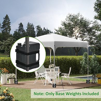 Outsunny Tent Weights Set Of 4 With Built-in Handles And Secure Straps