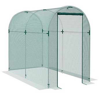 Outsunny 4' X 8' Plant Protection Tent Crop Cage With Door, Green