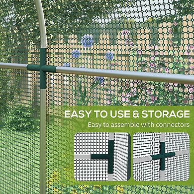 Outsunny 4' x 8' Plant Protection Tent Crop Cage with Door,