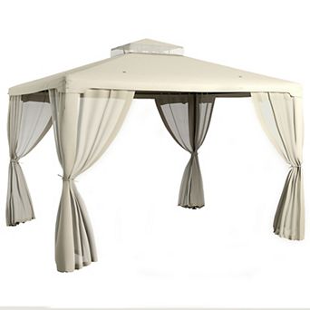 Outsunny 9.6ft x 11.6' Patio Gazebo, Outdoor Canopy Shelter