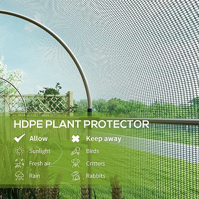 Outsunny 4' x 12' Plant Protection Tent Crop Cage with Door,
