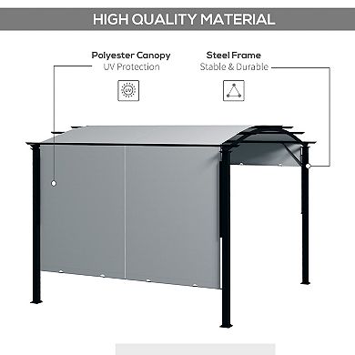 Outsunny 11ft x 11' Outdoor Retractable Pergola Canopy for Backyard