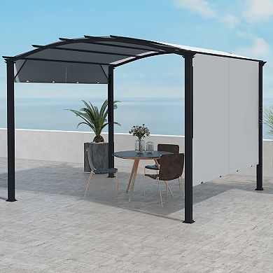 Outsunny 11ft x 11' Outdoor Retractable Pergola Canopy for Backyard