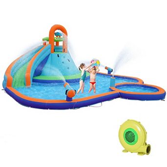 4 in 1 Kids Bounce House W/ Slide, Pool, Blower For 3-8 Years
