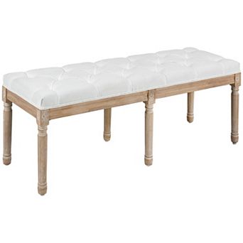 Homcom End Of Bed Bench, Upholstered Bedroom Bench