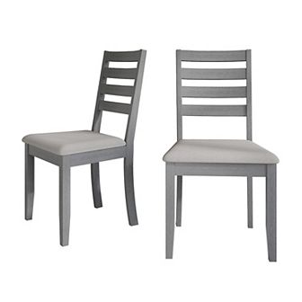 Simple Wooden Dining Chair With Warm Grey Cover