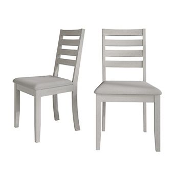 Simple Wooden Dining Chair With Warm Grey Cover