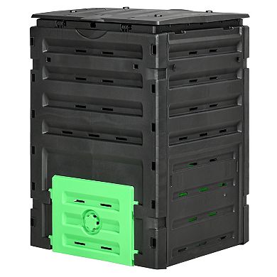 Outsunny 120 Gallon Compost Bin, Large Composter with 80 Vents