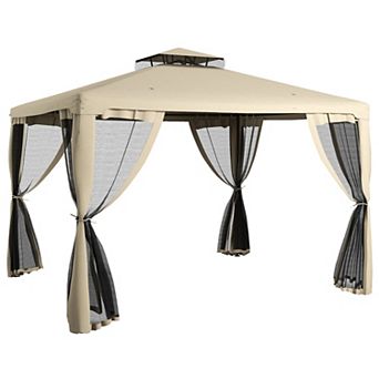 Outsunny 9.6ft x 11.6' Patio Gazebo, Outdoor Canopy Shelter