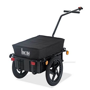 Aosom Double Wheel Internal Frame Enclosed Bicycle Cargo Trailer