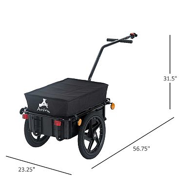 Bicycle Bike Cargo Trailer Steel Carrier Storage Cart Wheel Runner For Shopping