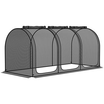 Outsunny 9 X 4ft Crop Cage With Zippered Doors And Storage Bag