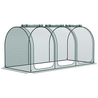 Outsunny 9 X 4ft Crop Cage With Zippered Doors And Storage Bag