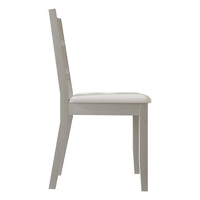 Elegance Wooden Dining Chair With Warm Grey Cover