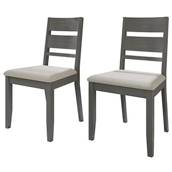 Elegance Wooden Dining Chair With Warm Grey Cover