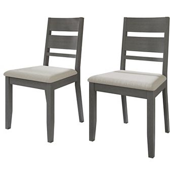 Elegance Wooden Dining Chair With Warm Grey Cover