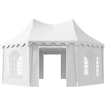 Outsunny 22.3ft x 16.4' Large Party Tent Canopy Shelter with Carrying Bags
