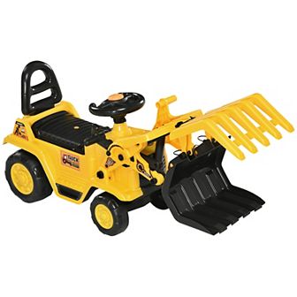 Kids Digger Sit N Scoot Ride-on Toy For Toddler W/ Treaded Wheels, Grabber