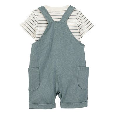 Baby Boy Carter's 3-Piece Striped Short Sleeve Tee, Shortall and Bib Set