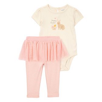 Baby Girls Carter's 2 pc Easter Bunny Bodysuit & Tutu Pant Set