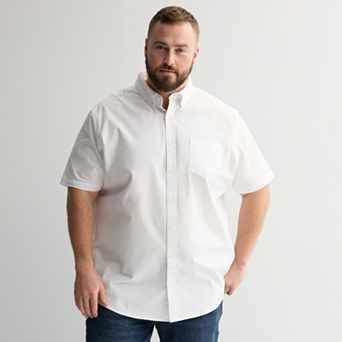 Big & Tall Sonoma Goods For Life® Short Sleeve Perfect Length Button Down Shirt