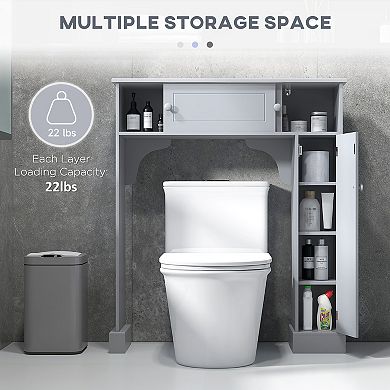 Bathroom Over-the-toilet Storage Cabinet Shelf Freestanding Spacesaver
