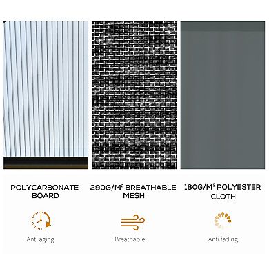 10' X 10' Patio Gazebo, Netting Curtains, Aluminum Frame, 2 Tier Pc Roof, Black